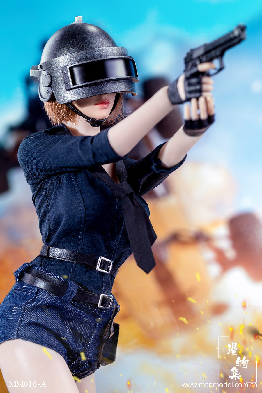 Manmodel MM016-A, MM016-C Chicken Dinner Female Combat Suit (Dark Blue)/(Light blue)