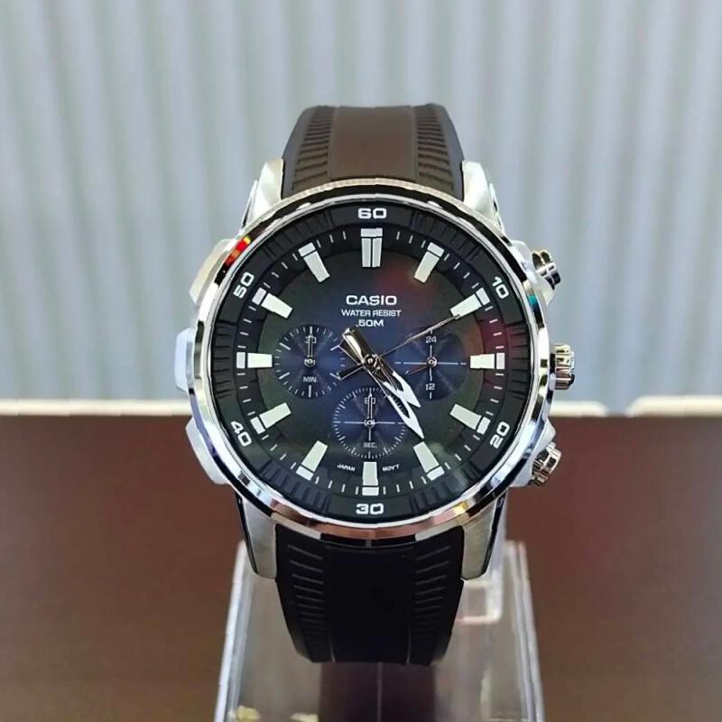 นาฬิกาข้อมือ Casio Standard Men Chronograph MTP-E505 Series รุ่น MTP-E505-1A MTP-E505-2A MTP-E505-3A MTP-E505-4A MTP-E505-6A