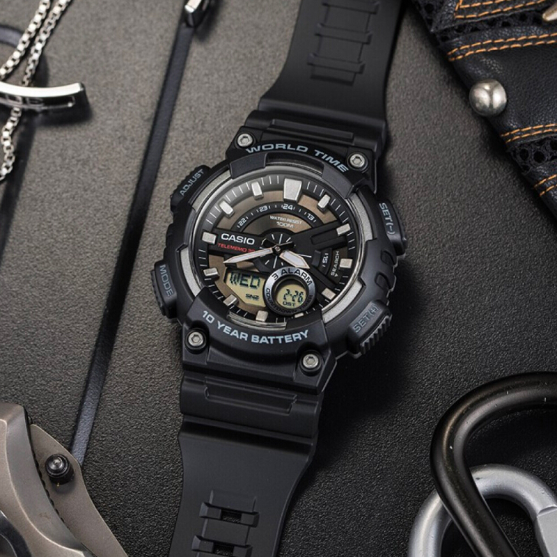 นาฬิกาข้อมือ Casio Standard men ระบบผสมอะนาล็อก-ดิจิตอล AEQ-110W series รุ่น AEQ-110W-1A AEQ-110W-1A2 AEQ-110W-1B
