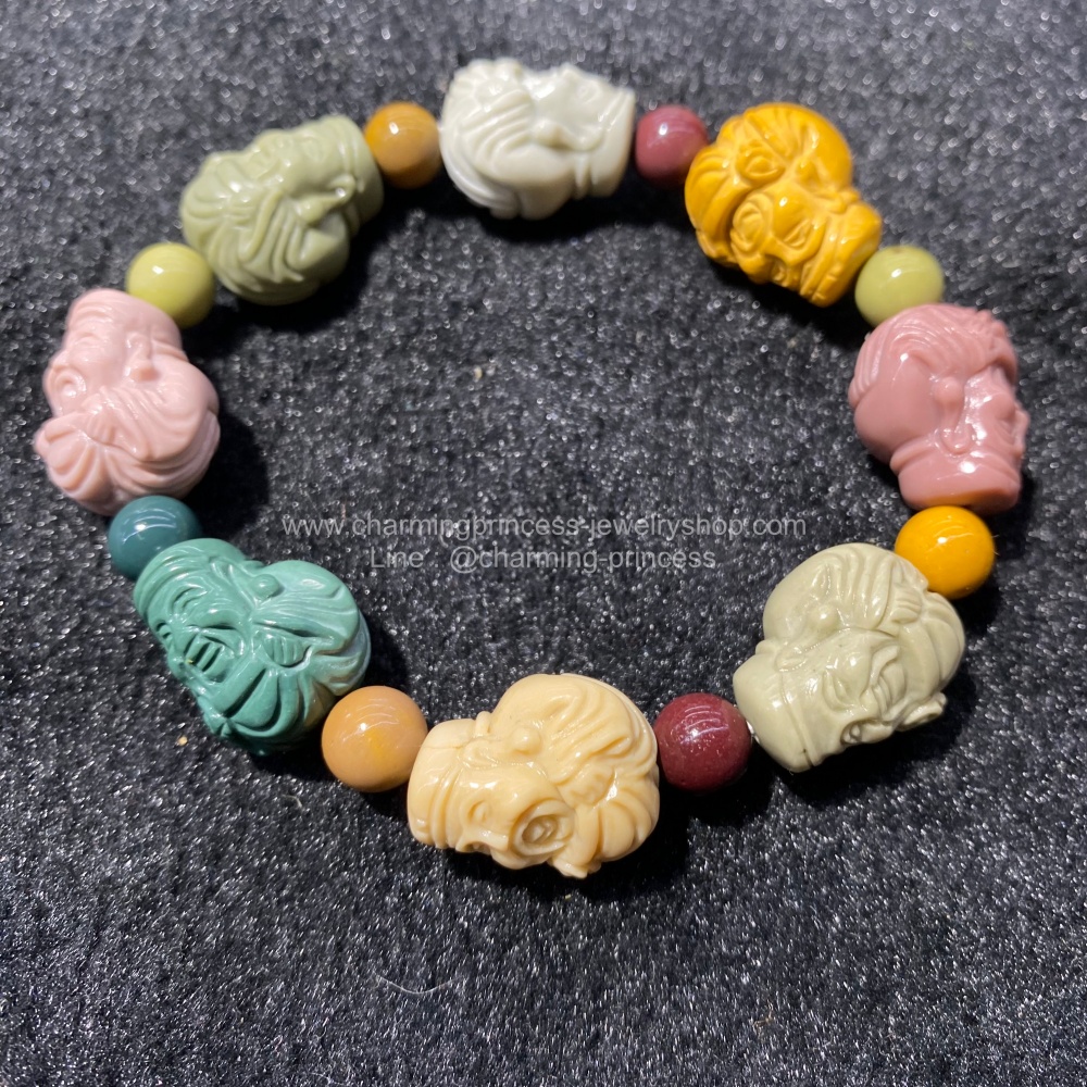 เทพเจ้าไฉ่ซิงเอิ๊ย แกะบน อัลซาอาเกต Alashan Agate Carved God of wealth