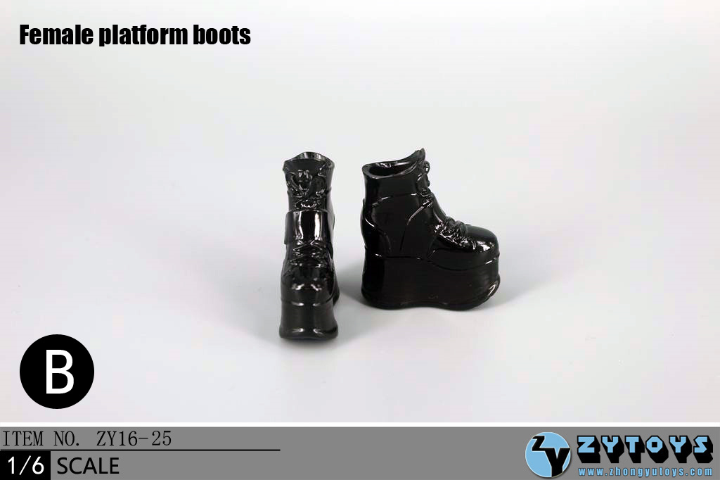 ZY Toys ZY16-23A Men's Leather Boots Black