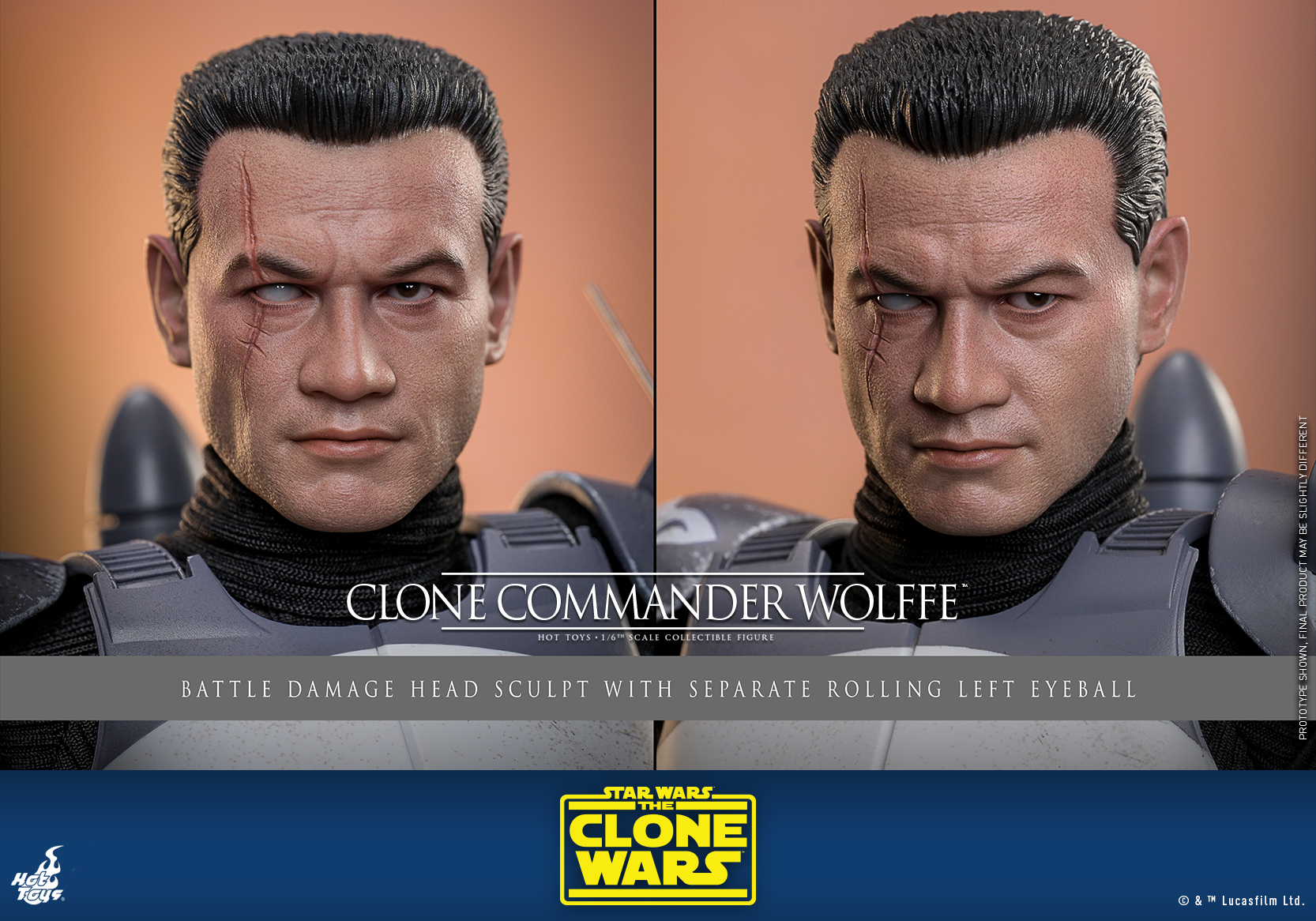 Hot Toys TMS141 Star Wars: The Clone Wars - Clone Commander Wolffe