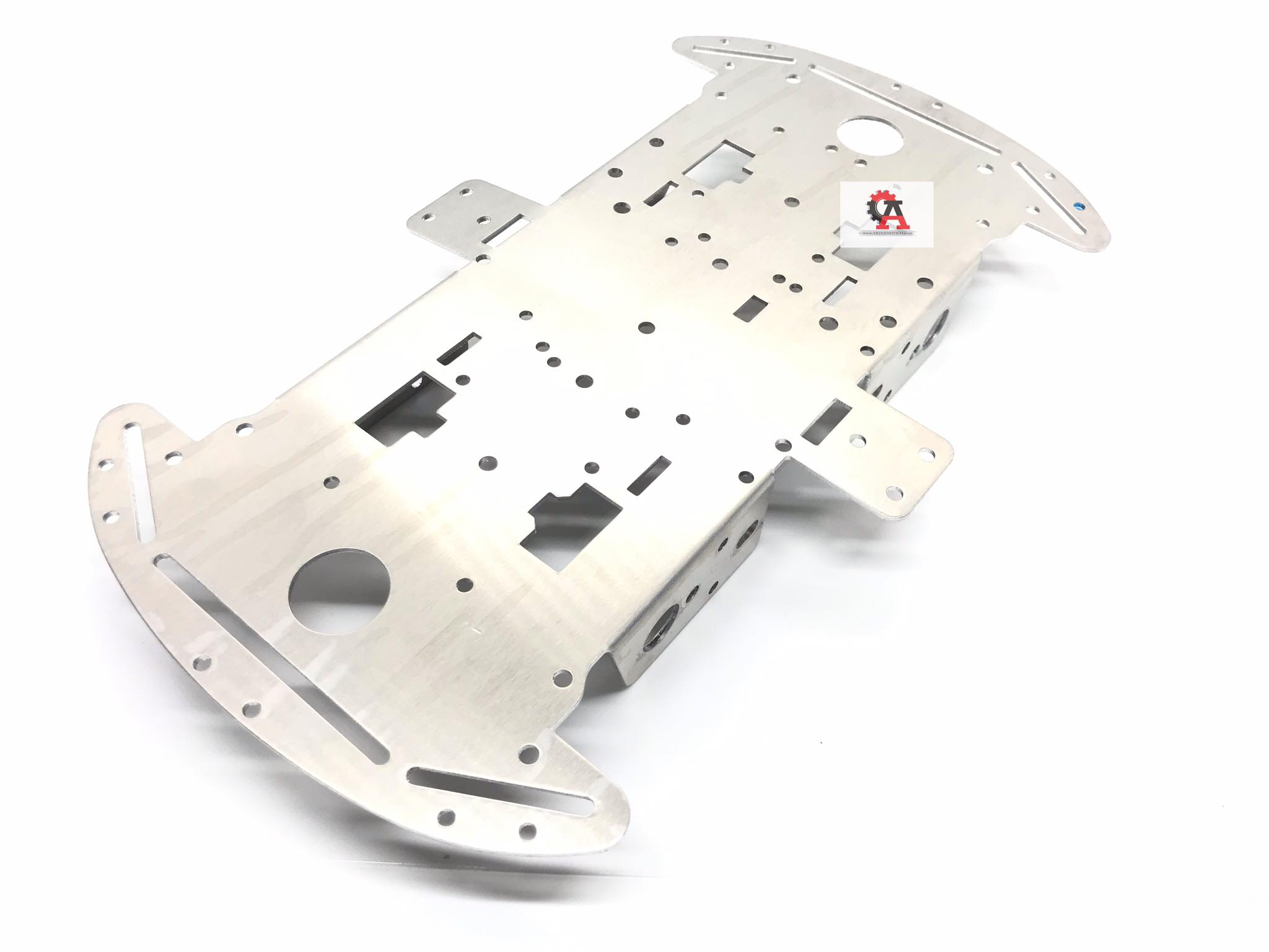 4WD Aluminum Plate 1.5mm โครงรถอลูมิเนียมแบบ 4 ล้อ พร้อมที่ยึดมอเตอร์ สต็อกไทยส่งไว