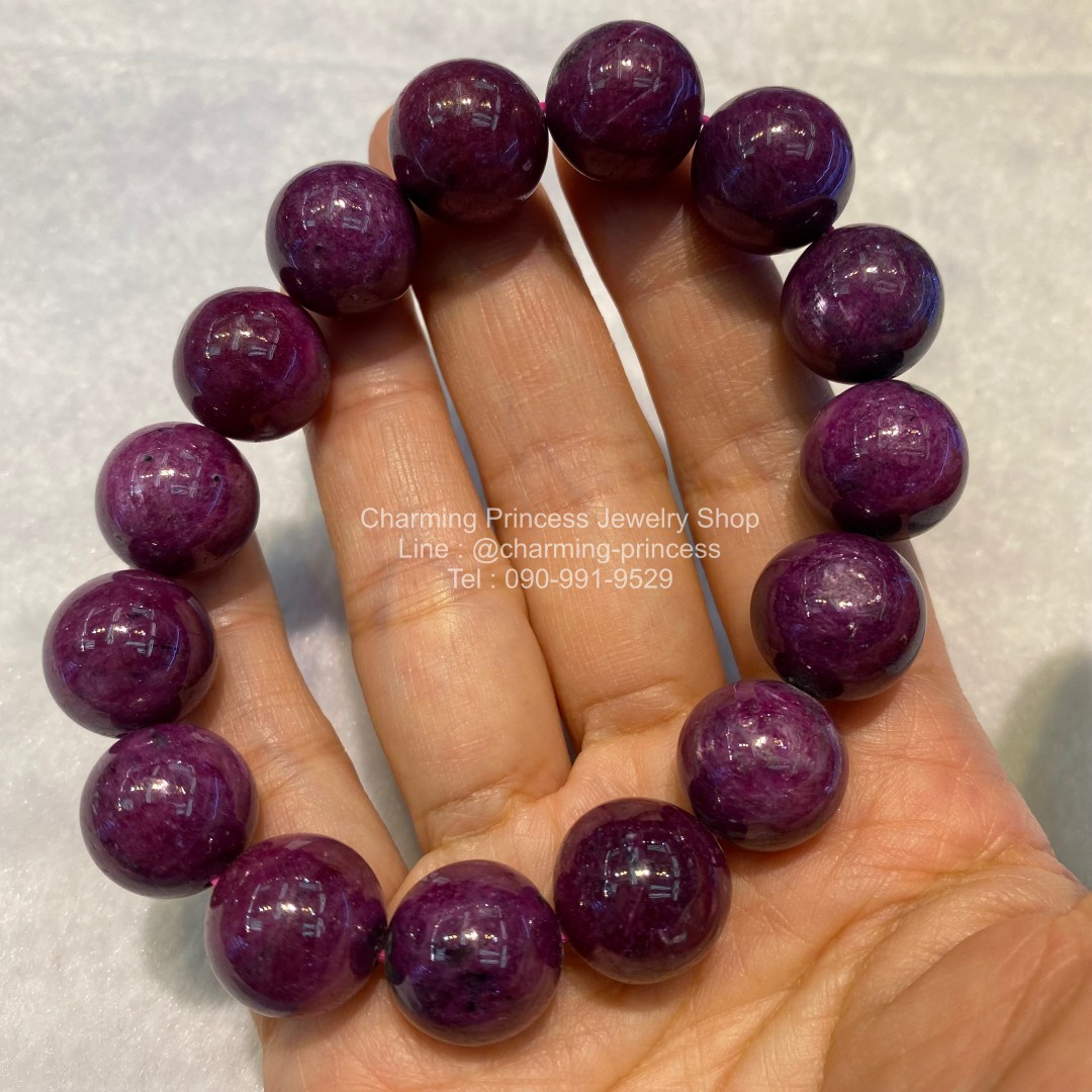 Ruby Zoisite, Anyolite รูบี้ซอยไซท์, เอนิโอไลต์ 15 mm มีความรู้สึกดีและมีความสุข