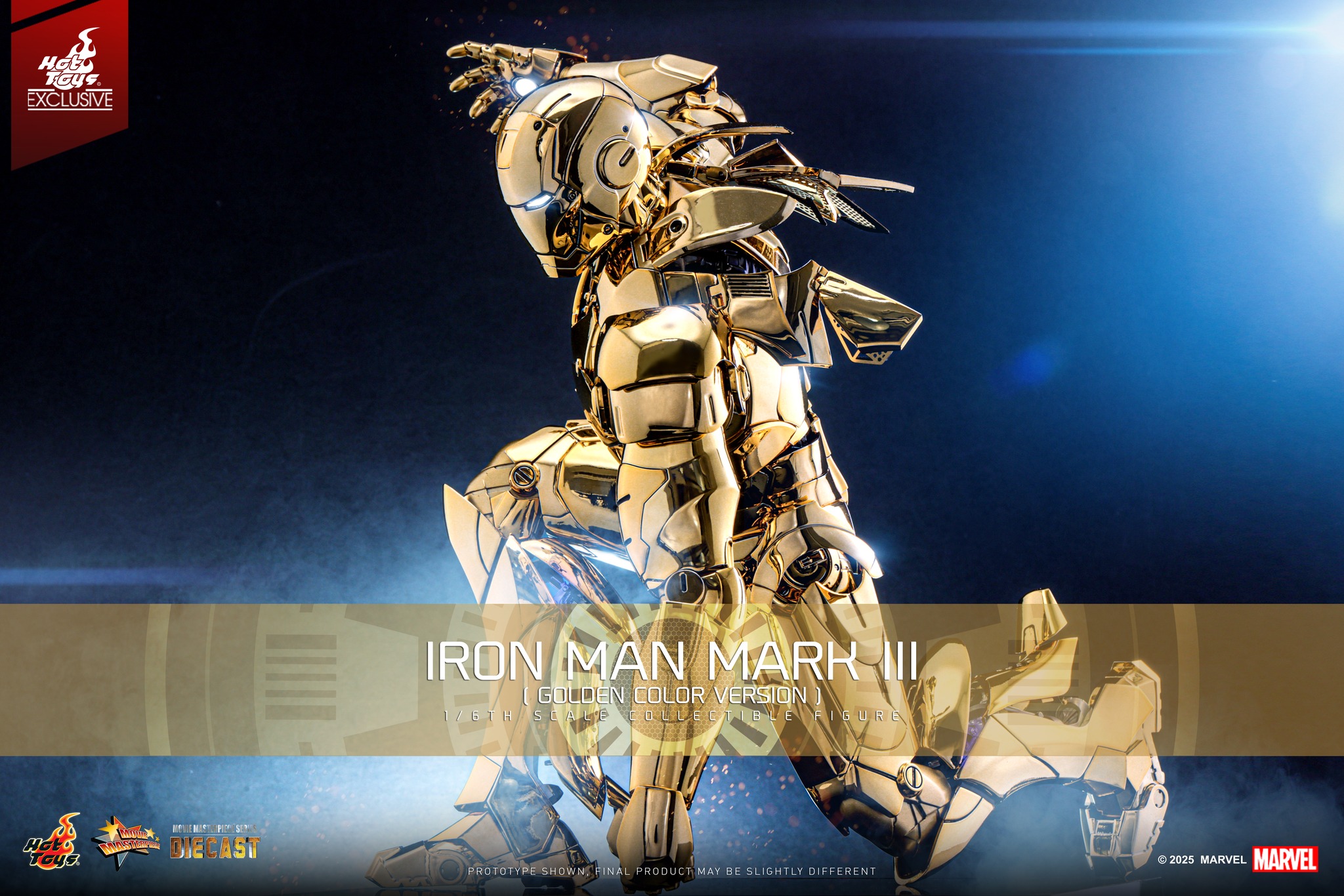 Hot Toys MMS764D69 Iron Man - Iron Man Mark III (Golden Color Version) [Hot Toys Exclusive]