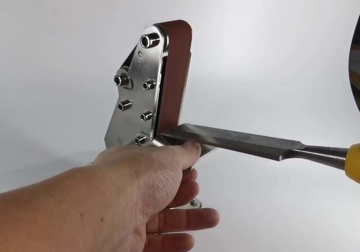 ES14 เครื่องขัดสายพานมินิ สำหรับ ขัด ไม้ พลาสติก เหล็ก ลับคมใบมีดต่างๆ