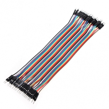 Jump Wire สายจั๊ม ผู้-ผู้ (Male to Male) ยาว 20 cm. จำนวน 40 เส้น สต็อกไทยส่งไว