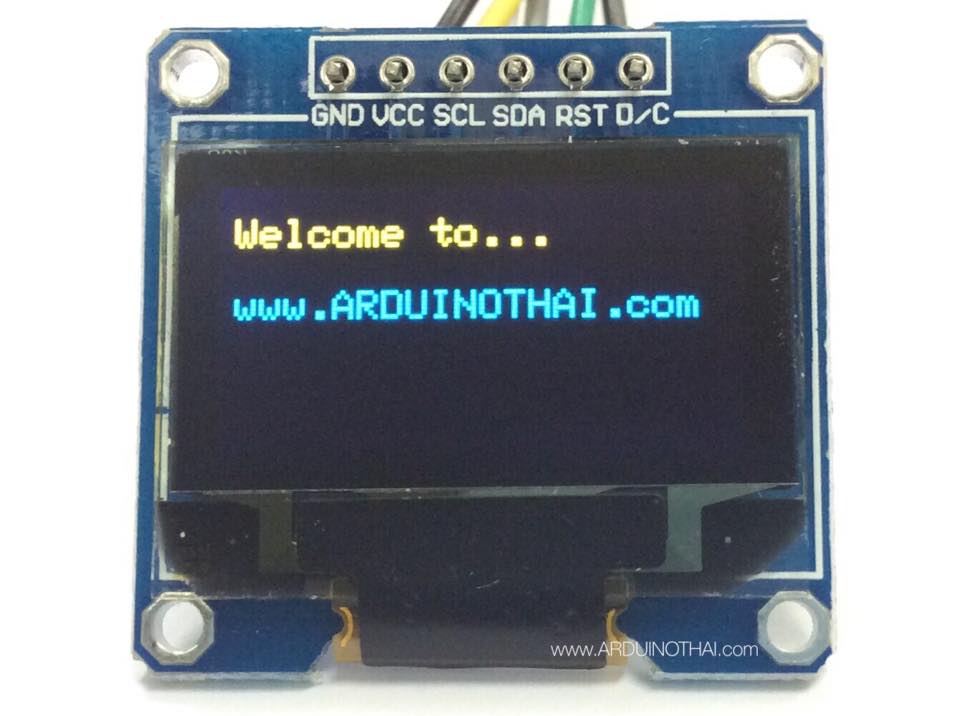 OLED Display Module Yellow/Blue (SPI 128X64 pixels 0.96")