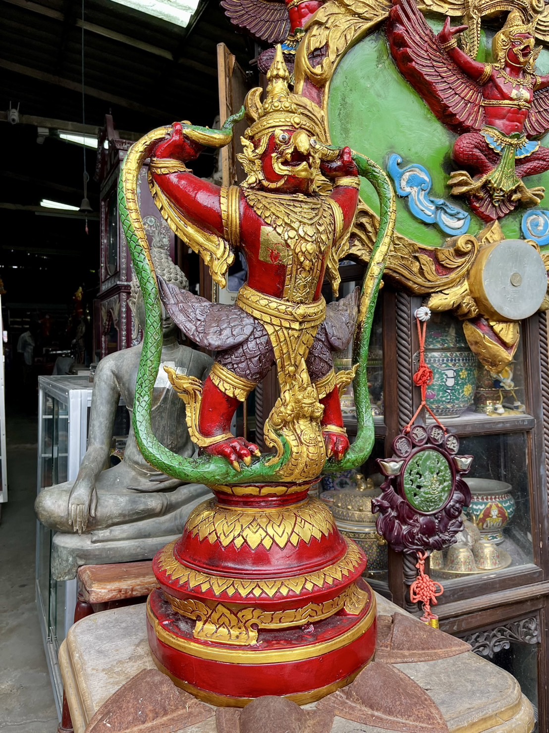 พญาครุฑยุดนาค ครุฑยุดนาค ครุฑตั้งโต๊ะบูชา