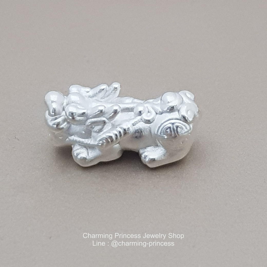 ปี่เซี๊ยะ ชาร์มปี่เซี๊ยะ เงินแท้ 99.99% ตัวคั่นสร้อยข้อมือ ชาร์มเงินแท้ 99.99% กว้าง 8 มม ยาว 18 มม