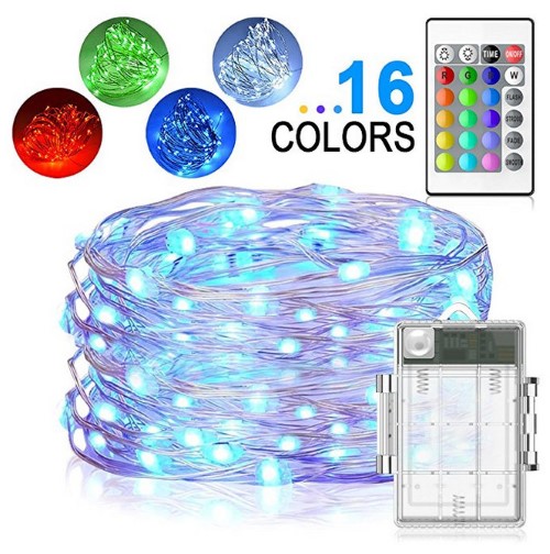 ไฟเส้น Led 5 เมตร ใส่ถ่านAA มีไฟกระพริบปรับได้ 16 แบบ