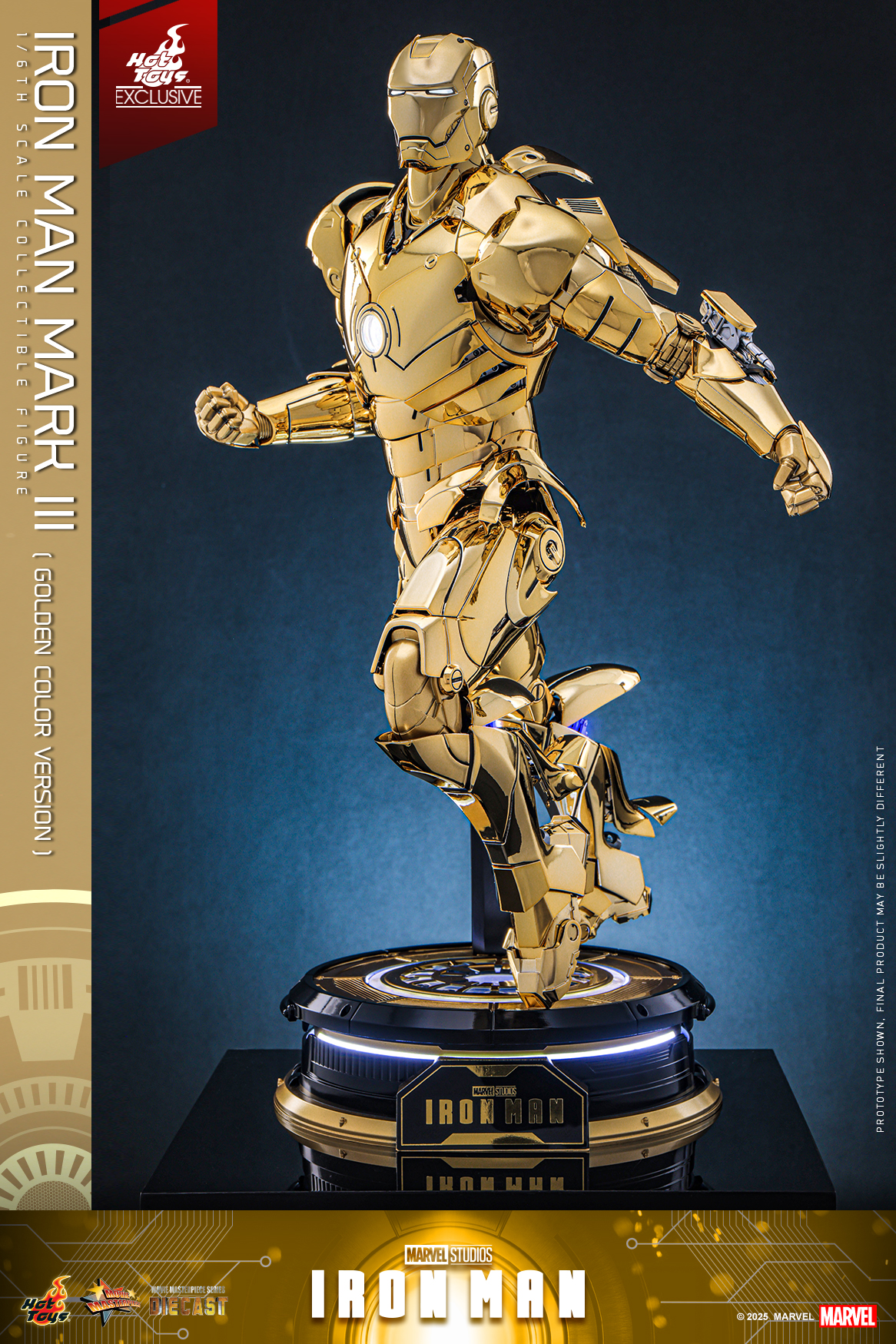 Hot Toys MMS764D69 Iron Man - Iron Man Mark III (Golden Color Version) [Hot Toys Exclusive]