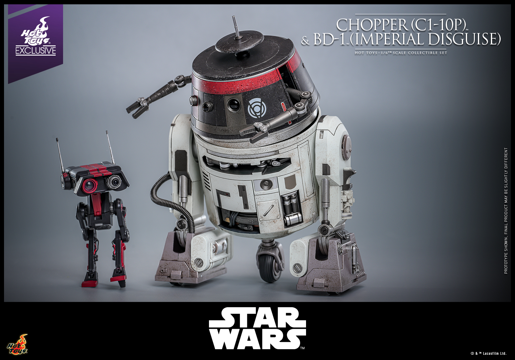 Hot Toys TMS152 Star Wars - Chopper (C1-10P) & BD-1 (Imperial Disguise) [Hot Toys Exclusive]
