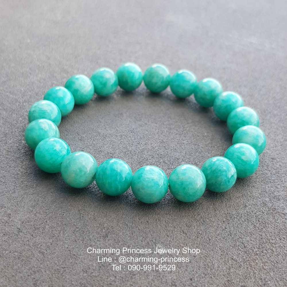 Amazonite อมาโซไนท์ 10 มม นำพาโอกาศทางด้านการงาน การเงิน