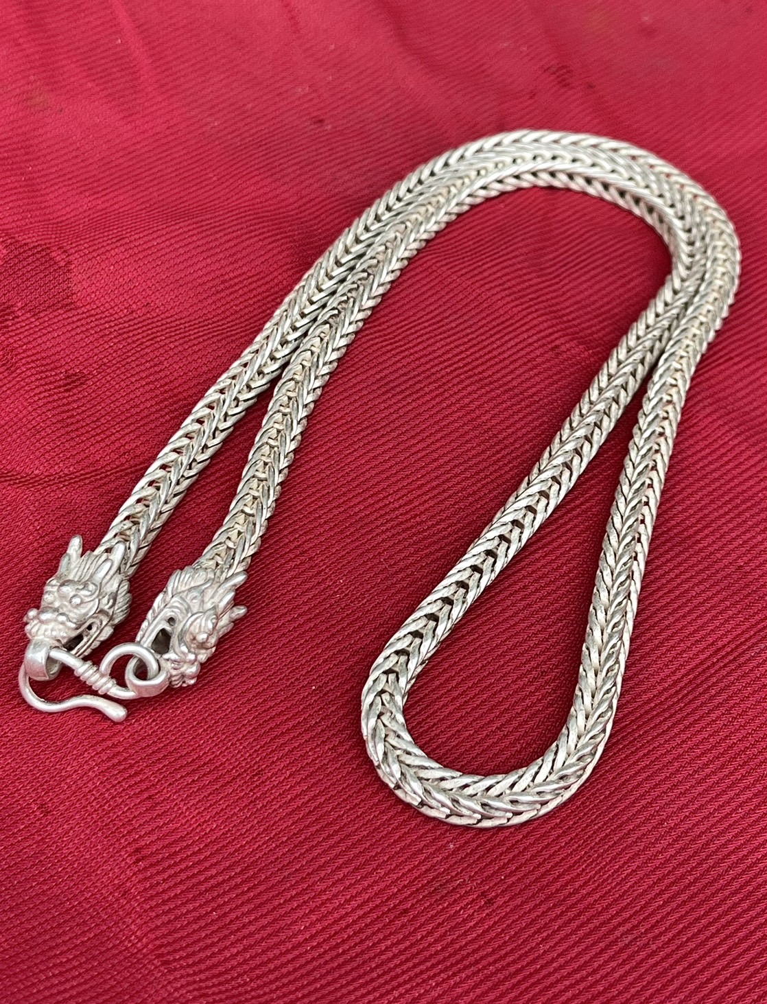 สร้อย สร้อยเงิน สร้อยคอเงิน หัวลายมังกร