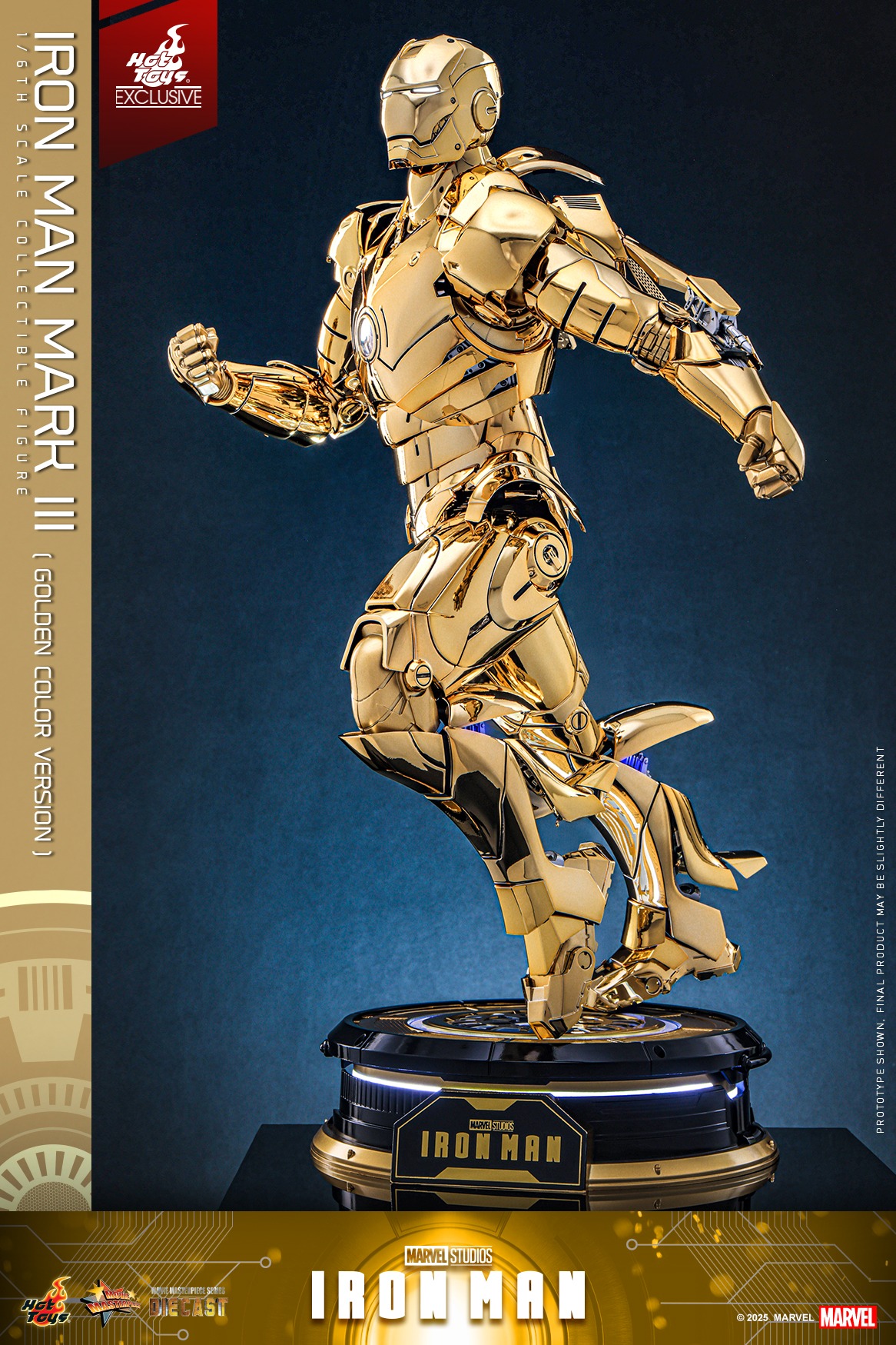 Hot Toys MMS764D69 Iron Man - Iron Man Mark III (Golden Color Version) [Hot Toys Exclusive]