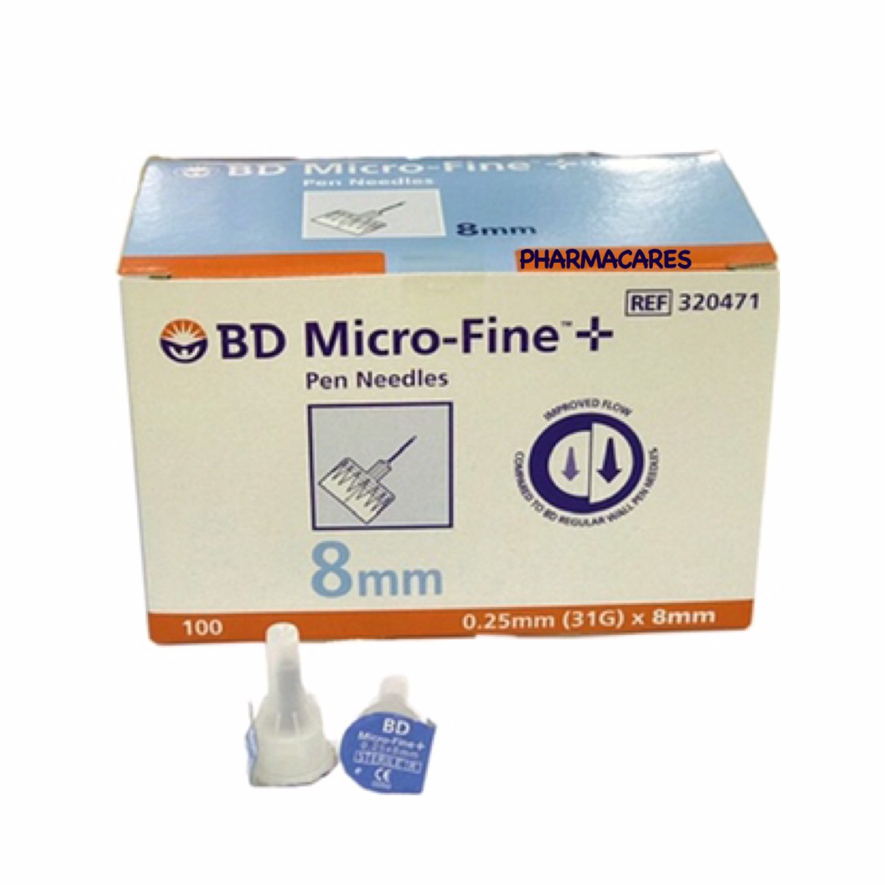 BD Micro-Fine 0.25mm 31Gx 8mm. กล่อง 100 ชิ้น กล่องฟ้า ส่งฟรี