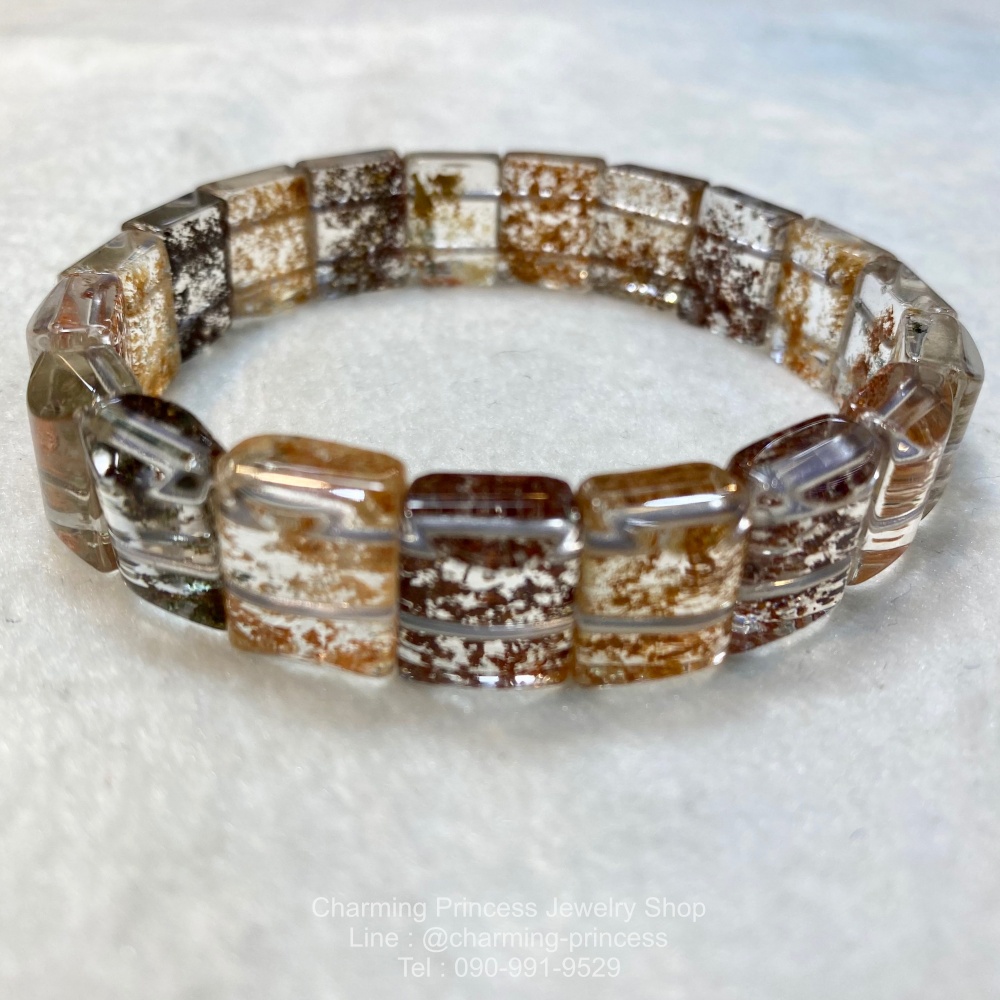 Garden Rutilated Quartz Bangle กำไลแก้วโป่งข่าม โป่งสวยงามมากค่ะ