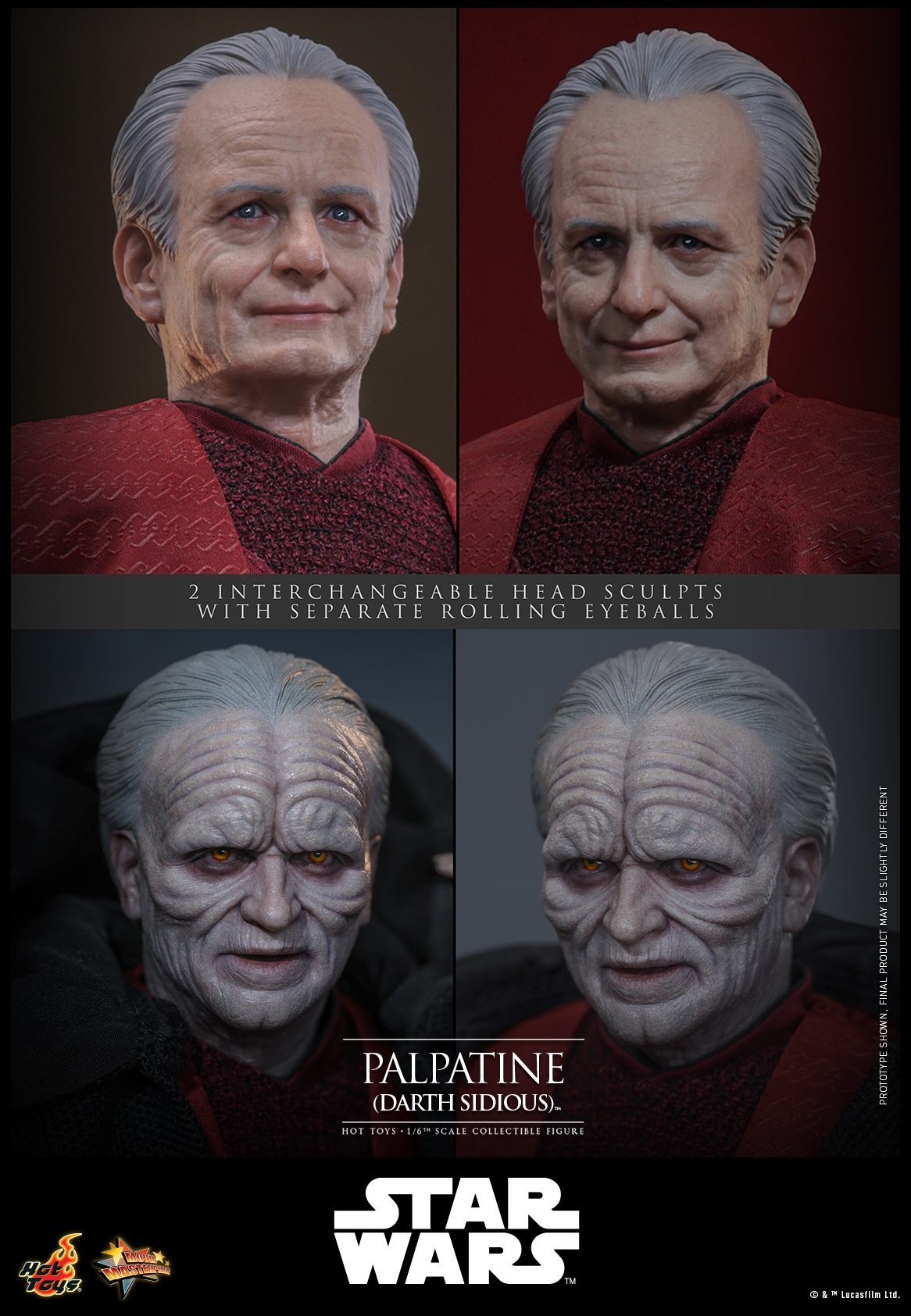 Hot Toys MMS805 Star Wars: Episode III – Revenge of the Sith - Palpatine (Darth Sidious)