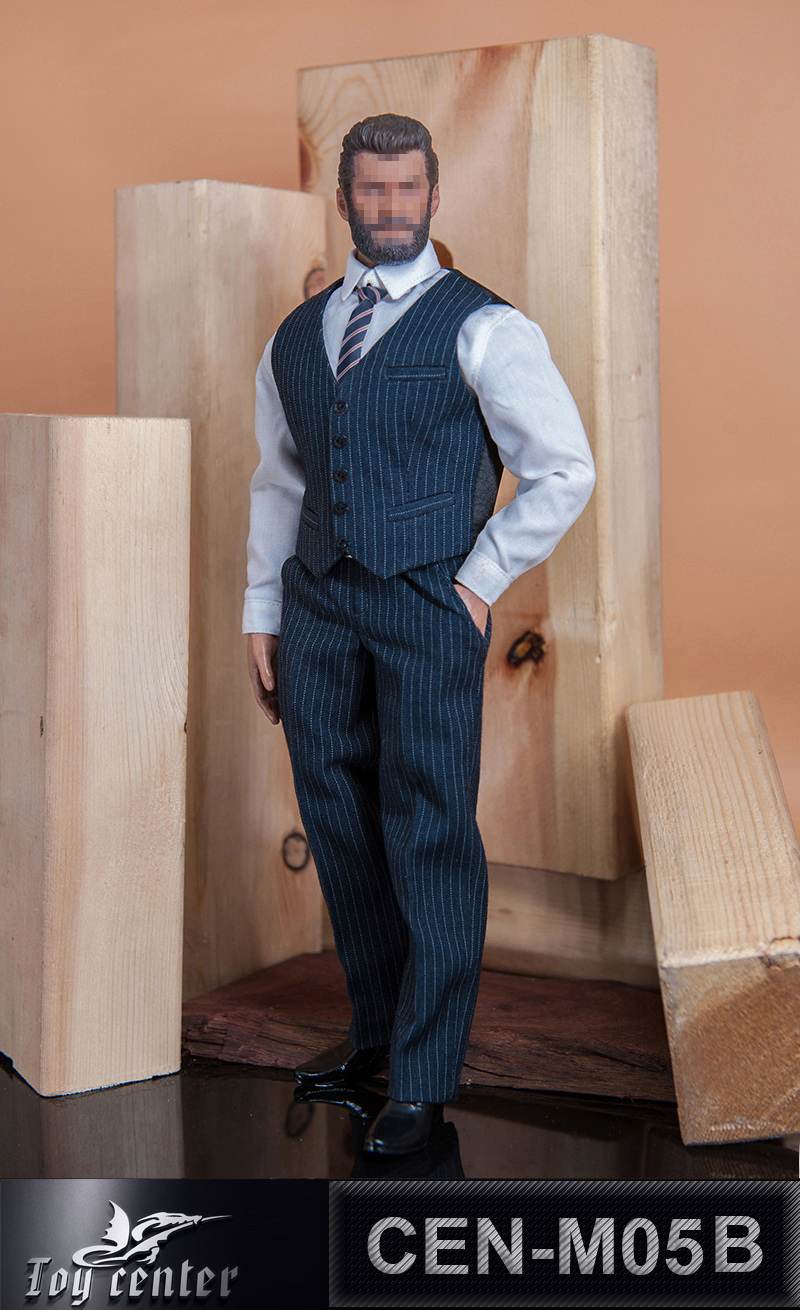 Toy Center CEN-M05C Gentermen Striped Suit (Light Grey)