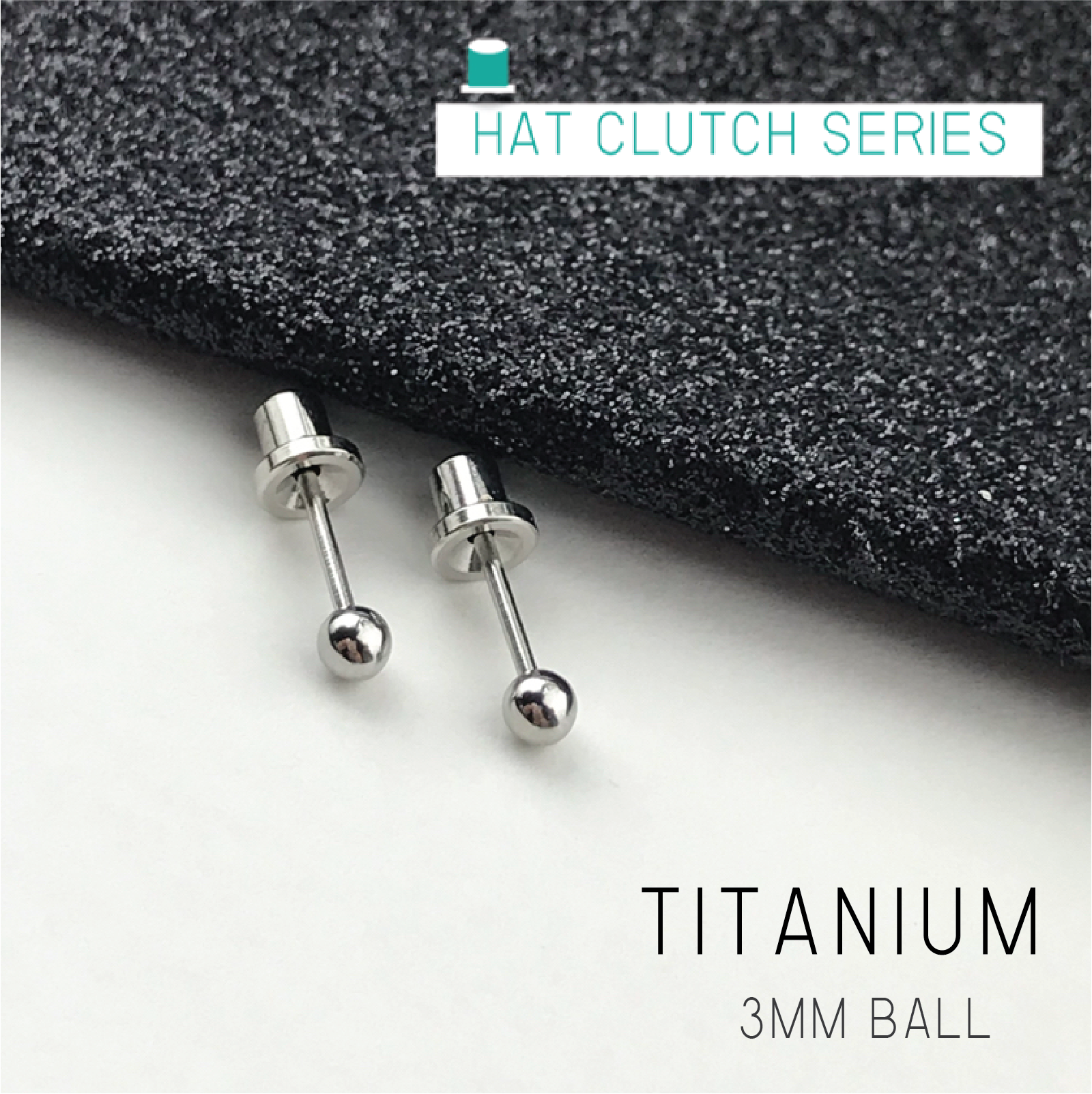 (ไทเทเนี่ยม100% สำหรับเจาะ)แป้นหมวก ball 3 mm แพคเกจปลอดเชื้อ ปลอดภัย100%