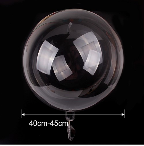 ลูกโป่ง Bobo ลูกโป่ง LED ลูกโป่งมีไฟเรืองแสง แบบใส ขนาด 20 นิ้ว แบบมีไฟเส้นสีรุ้ง