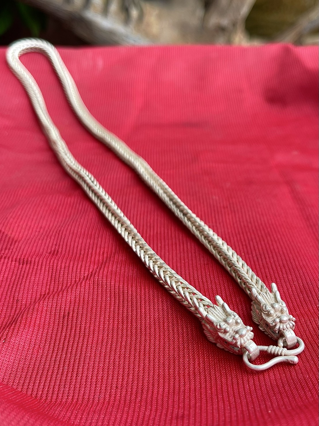 สร้อย สร้อยเงิน สร้อยคอเงิน หัวลายมังกร