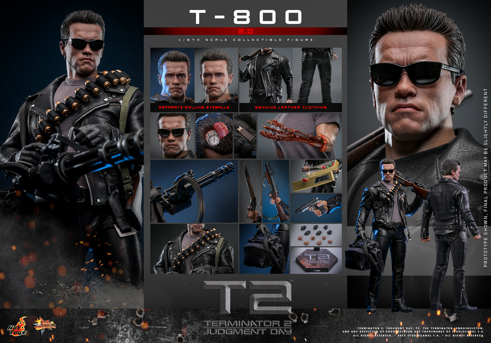 Hot Toys MMS795 Terminator 2: Judgment Day - T-800 (2.0)
