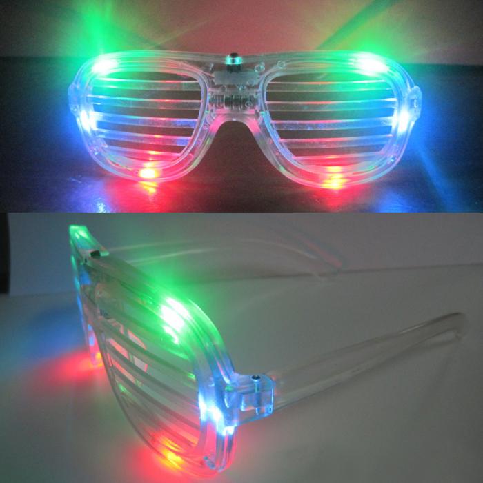 แว่นตาเรืองแสงมีไฟ LED กระพริบ