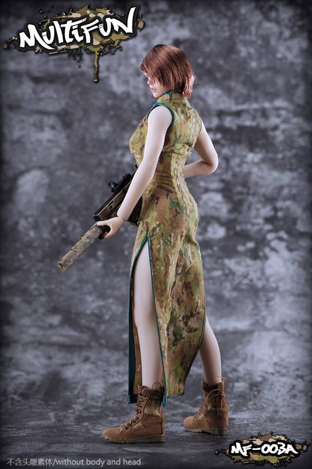 MULTIFUN MF-003A ,B ,D 1/6 Camouflage Cheongsam Set