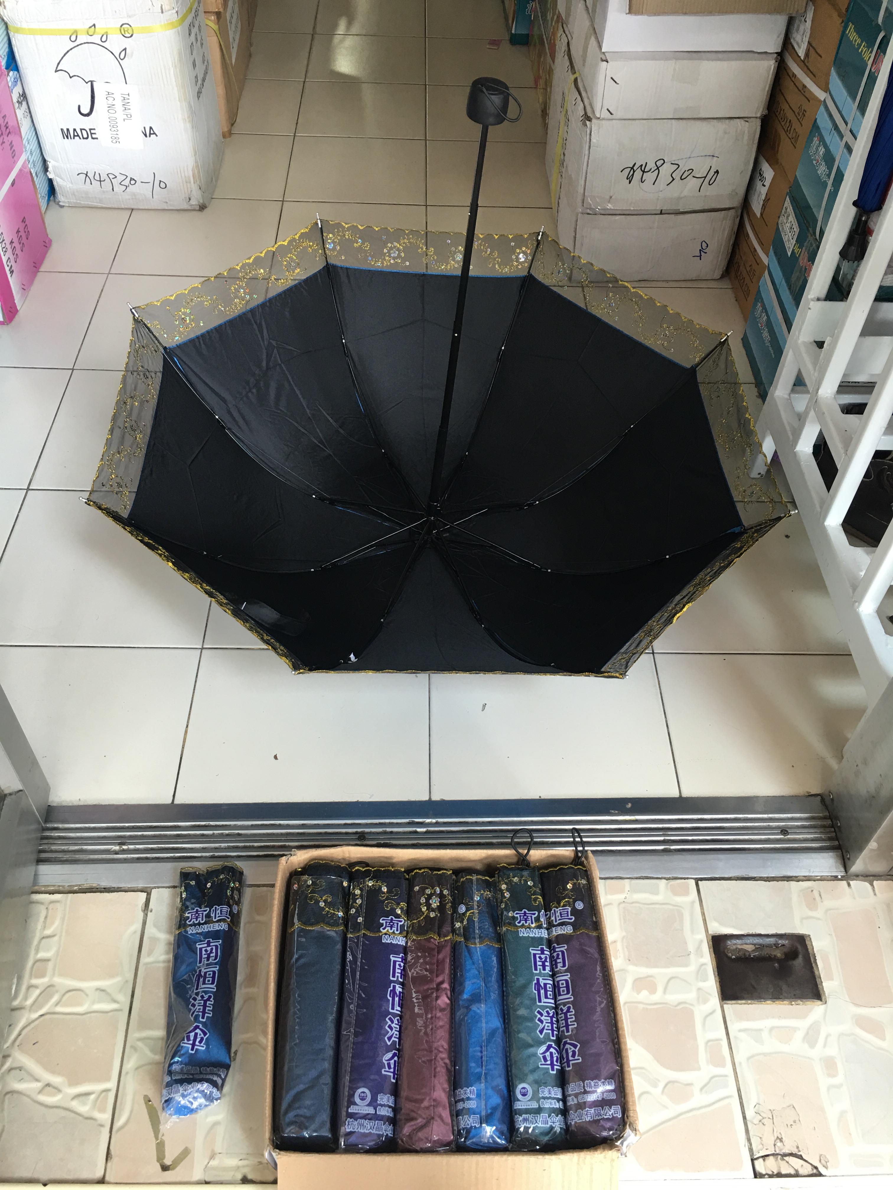 ร่มโค้งแฟชั่นมีระบาย ยูวีนอก รหัส HJ 395 55CC