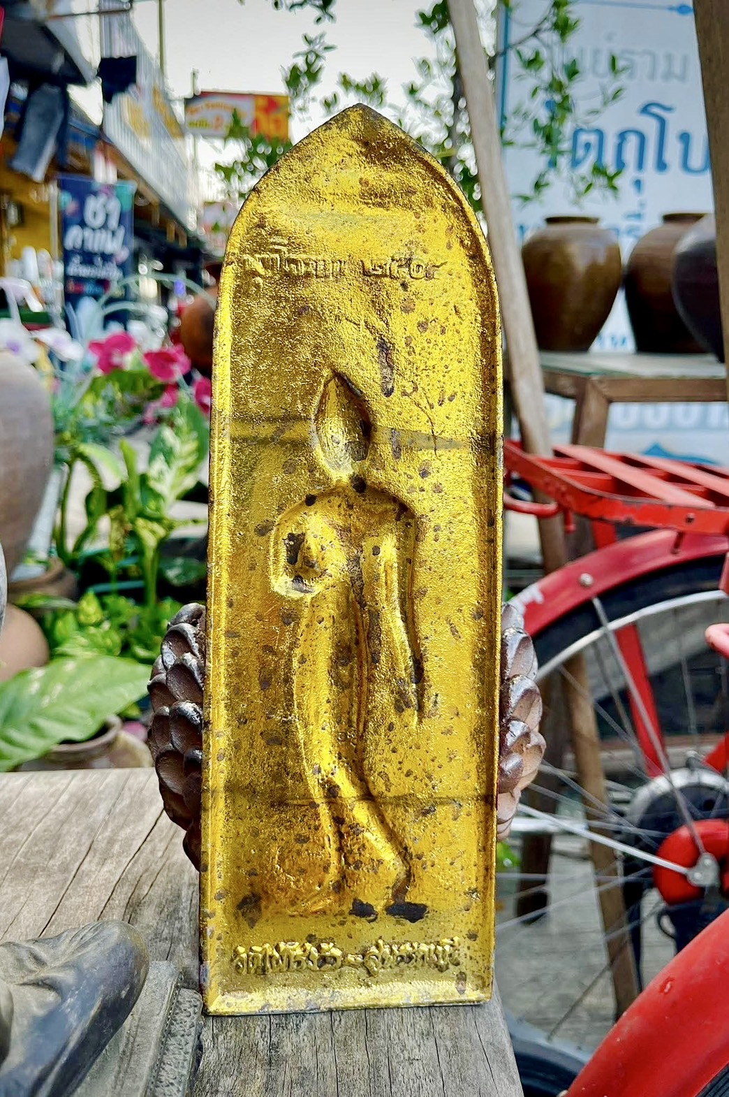 หลวงพ่อขอม วัดไผ่โรงวัว พระกำแพงศอก ปางลีลา ปี2505