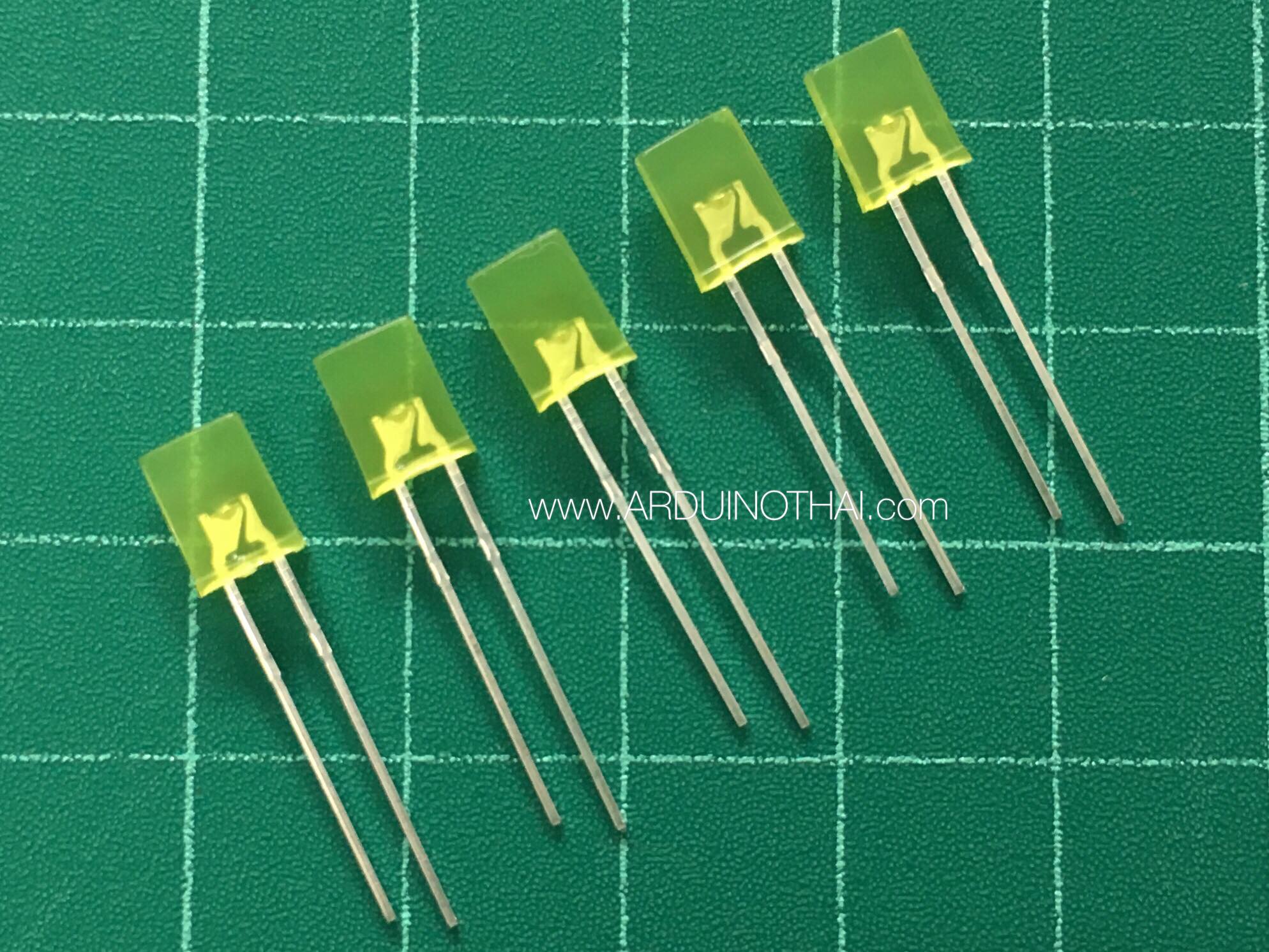 2x5x7 Square Yellow LED (เปลี่ยนเป็นสีส้ม)