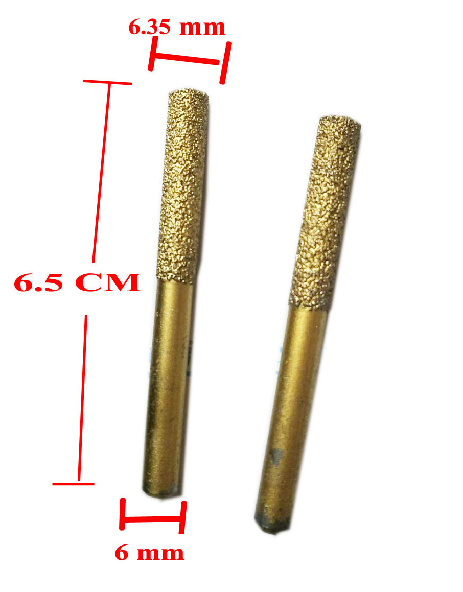 DR09 ชุดดอกทริมเมอ เพชร แกน 6 มิล สำหรับ กัด เซาะร่อง เจียร กระจก กระเบื้อง หินแกรนิต ชุด 2 ดอก
