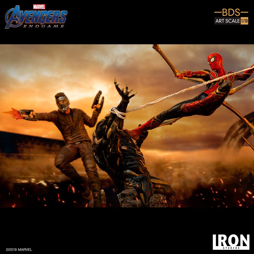 Iron Studios BDS Art Scale 1/10 Avengers: Endgame - Iron Spider Vs Outrider