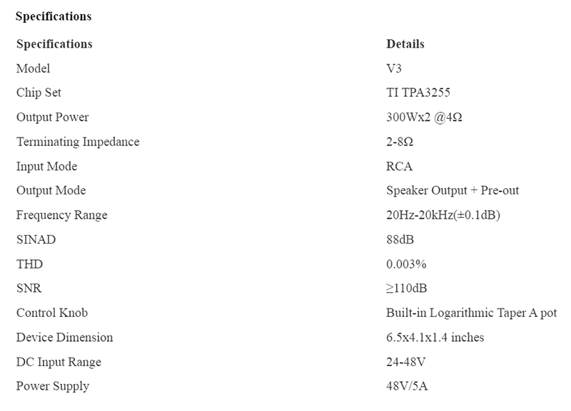 Fosi Audio V3-48V Power Amplifier ClassD ชิป TPA3255 อัพเกรด Op-Amp ได้ ประกันศูนย์ไทย