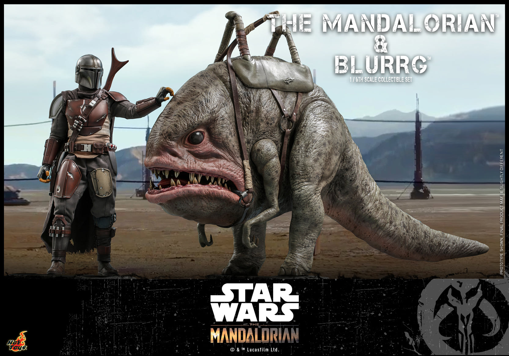 Hot Toys TMS046 1/6 Star Wars: The Mandalorian™ - Mandalorian™ & Blurrg™