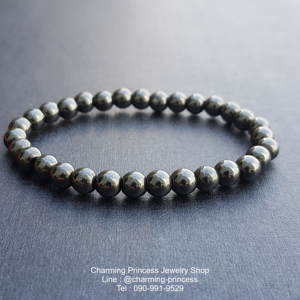 Hematite เฮมาไทต์ Hematite 6 มม หินที่ป้องกันพิษทุกชนิด