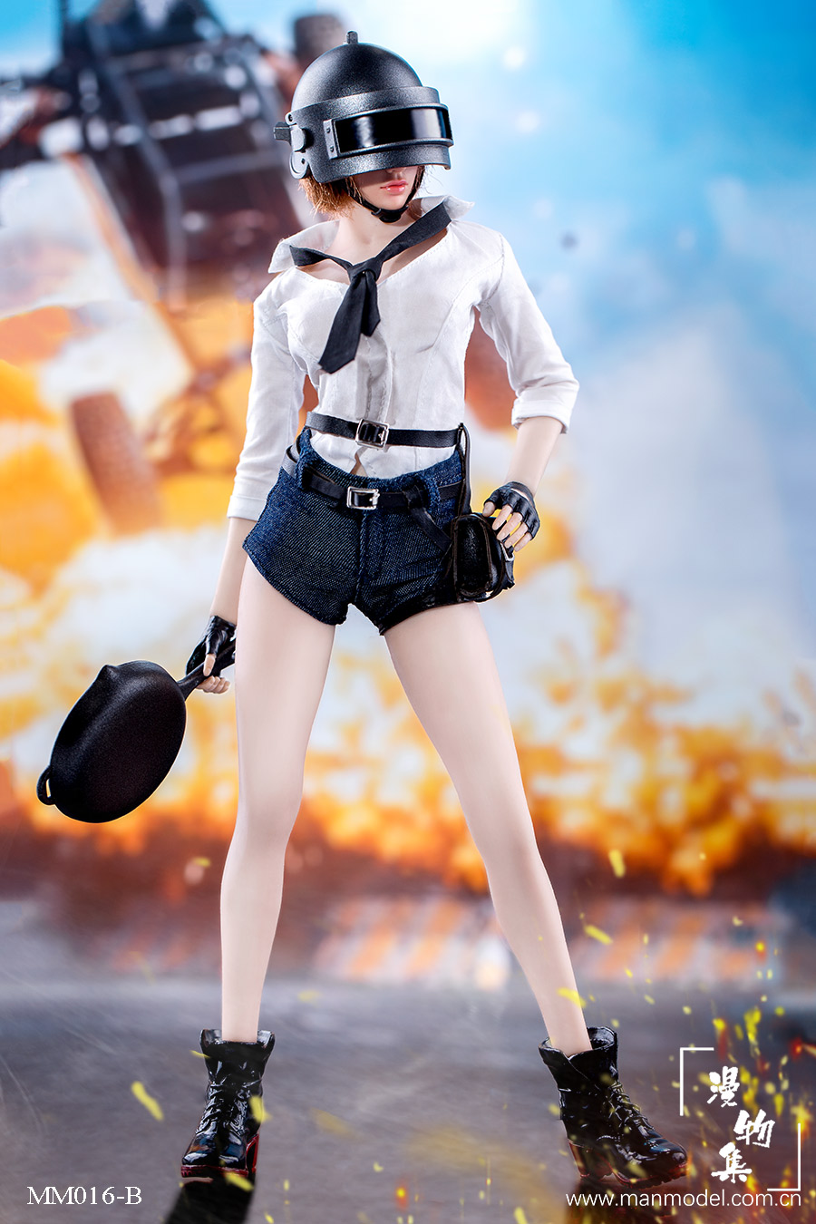 Manmodel MM016-A, MM016-C Chicken Dinner Female Combat Suit (Dark Blue)/(Light blue)