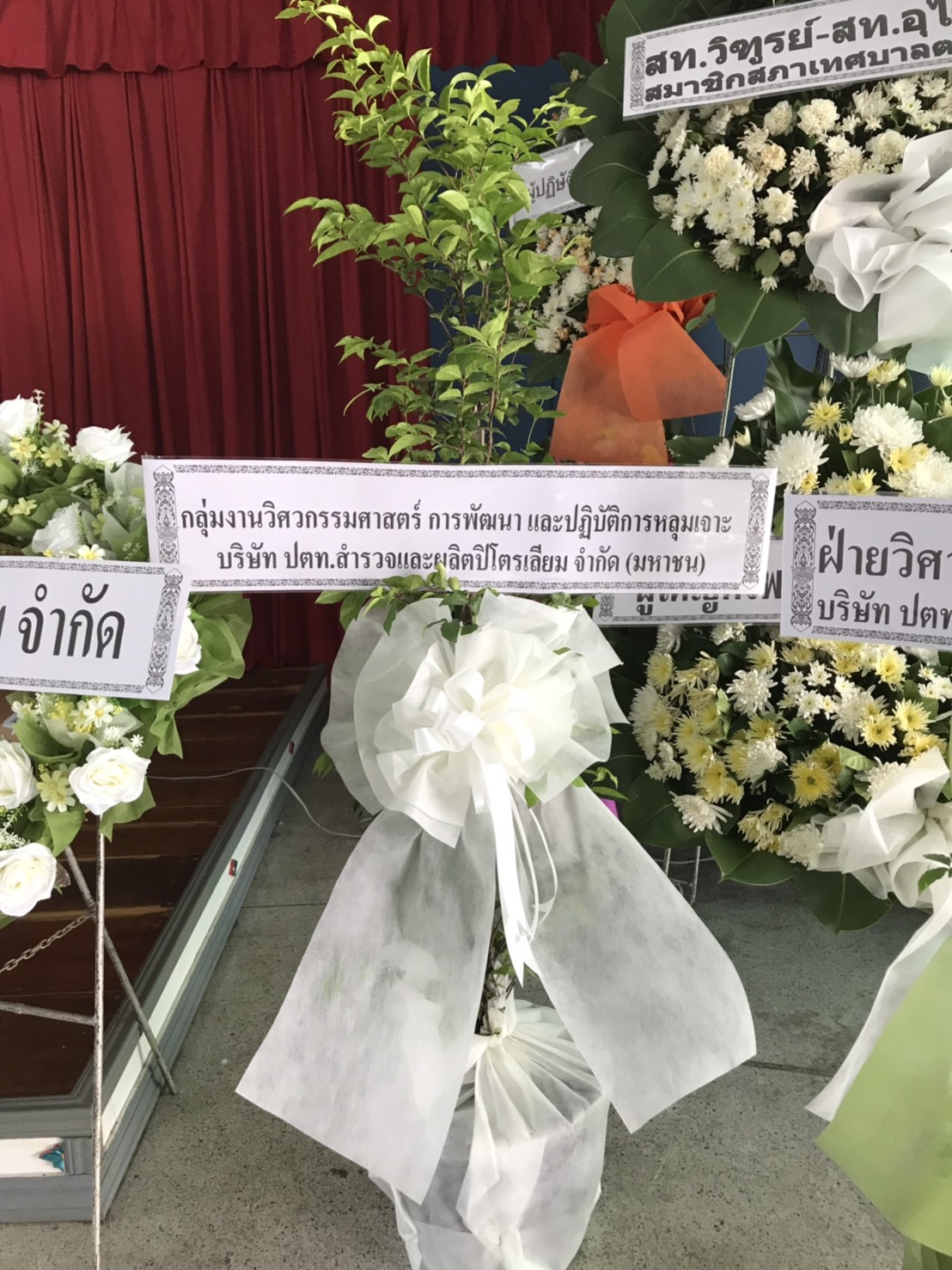 พวงหรีดต้นไม้ ต้นโมก ขนาดสูง 1 เมตร