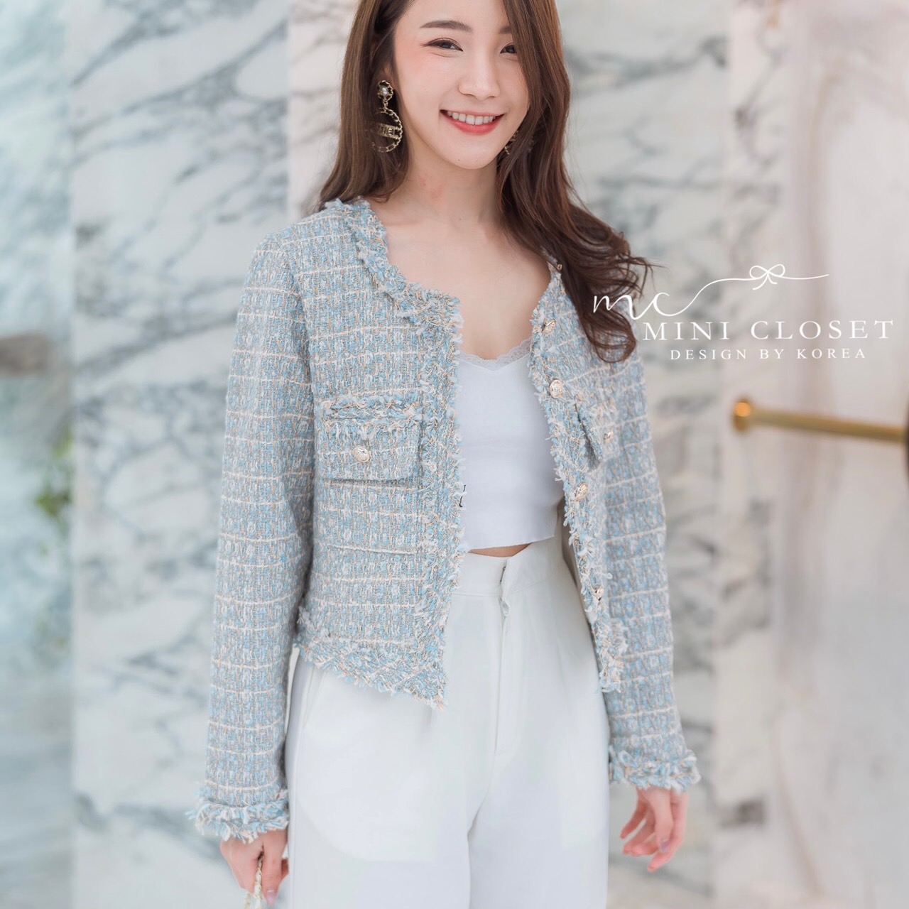 เสื้อคลุมทวีตสไตล์เกาหลี