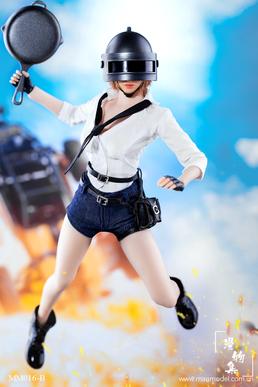 Manmodel MM016-A, MM016-C Chicken Dinner Female Combat Suit (Dark Blue)/(Light blue)