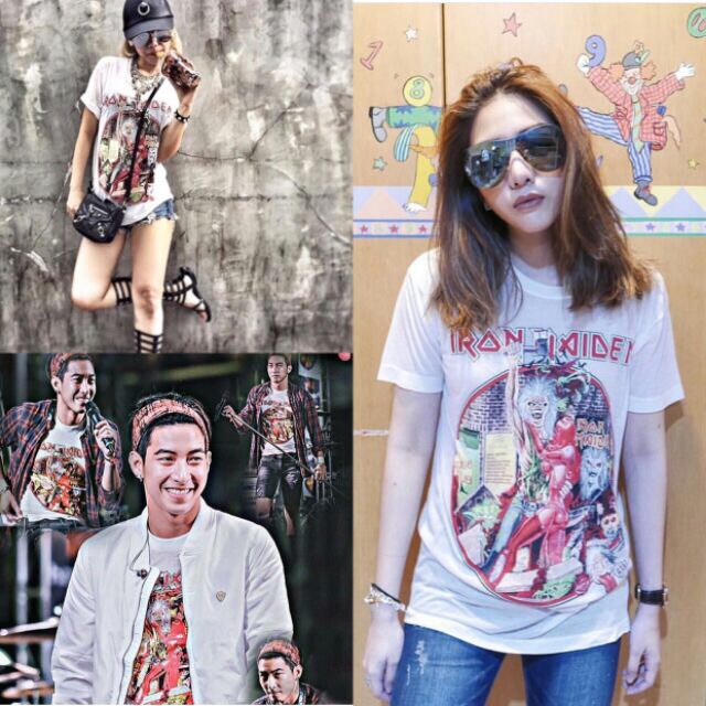 เสื้อ Iron Maiden เสื้อยืดผ้าบางเฉียบใส่สบาย