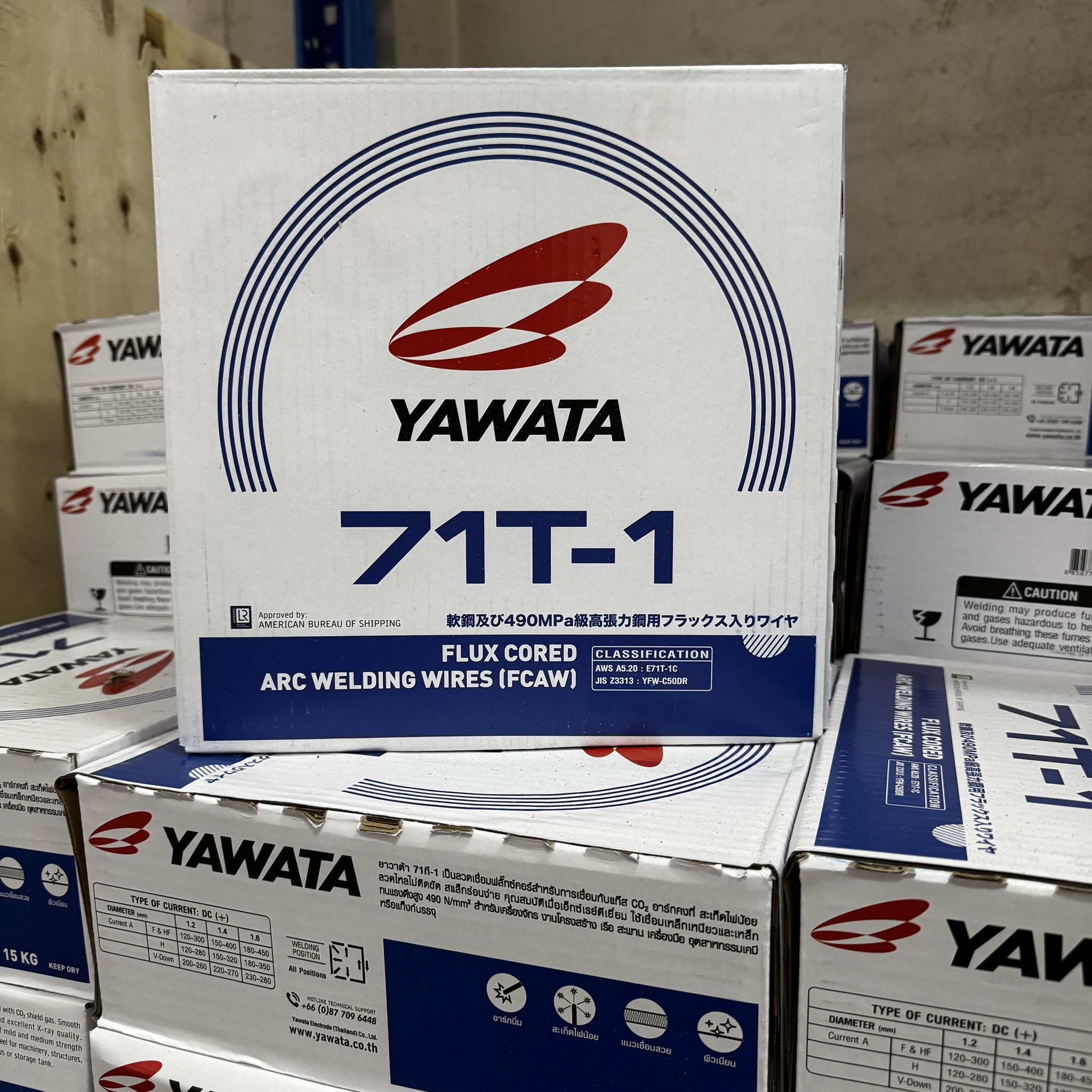 ลวดเชื่อม ฟลักคอร์ YWT 71T 15KG