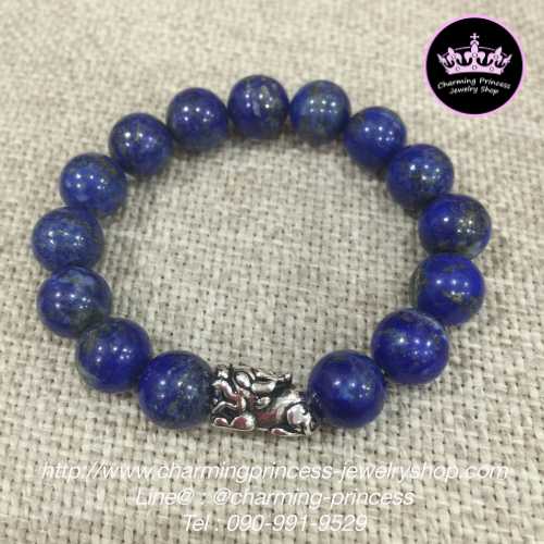 Lapis Lazuli ลาปิส ลาซูลี่, ลาพิส ลาซูลี่ 10 mm นําความสุขใจ ความสมหวังและมีชีวิตที่สุขสบาย ทำให้เกิดความรักเข้าใจในหมู่พวกพ้องและหุ้นส่วนในการทําธุรกิจ ประดับ “ปี่เซียะ” เงินแท้ วัตถุมงคลเรียกทรัพย์ ขจัดปัดเป่าสิ่งชั่วร้าย