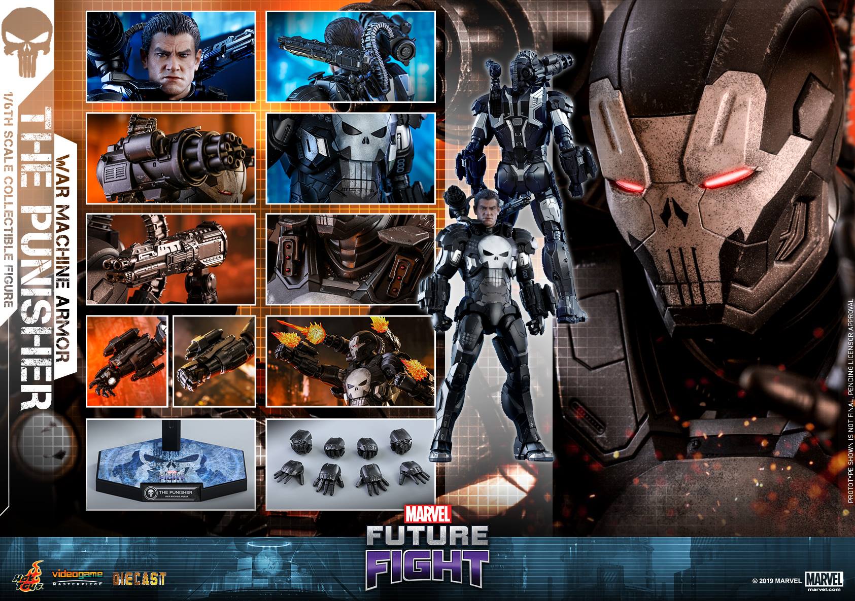 Hot Toys VGM33D28 MARVEL FUTURE FIGHT - THE PUNISHER (WAR MACHINE ARMOR)