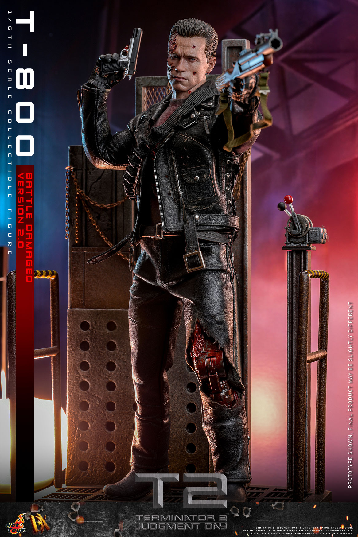 Hot Toys DX46 Terminator 2: Judgment Day - T-800 (Battle Damaged Version 2.0)