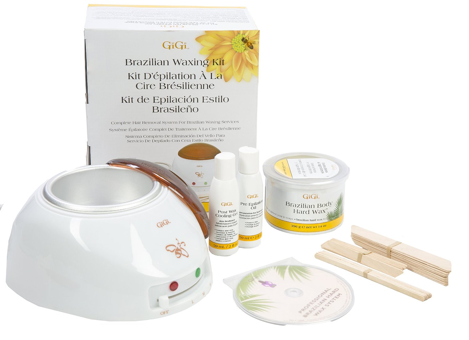 Gigi Brazilian Waxing Kit, 14 Ounce - GiGi Wax จีจี้ แว๊กซ์กำจัดขน ชุดบราซิลเลี่ยนแว๊กซ์