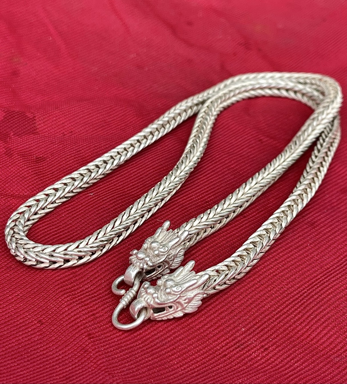 สร้อย สร้อยเงิน สร้อยคอเงิน หัวลายมังกร