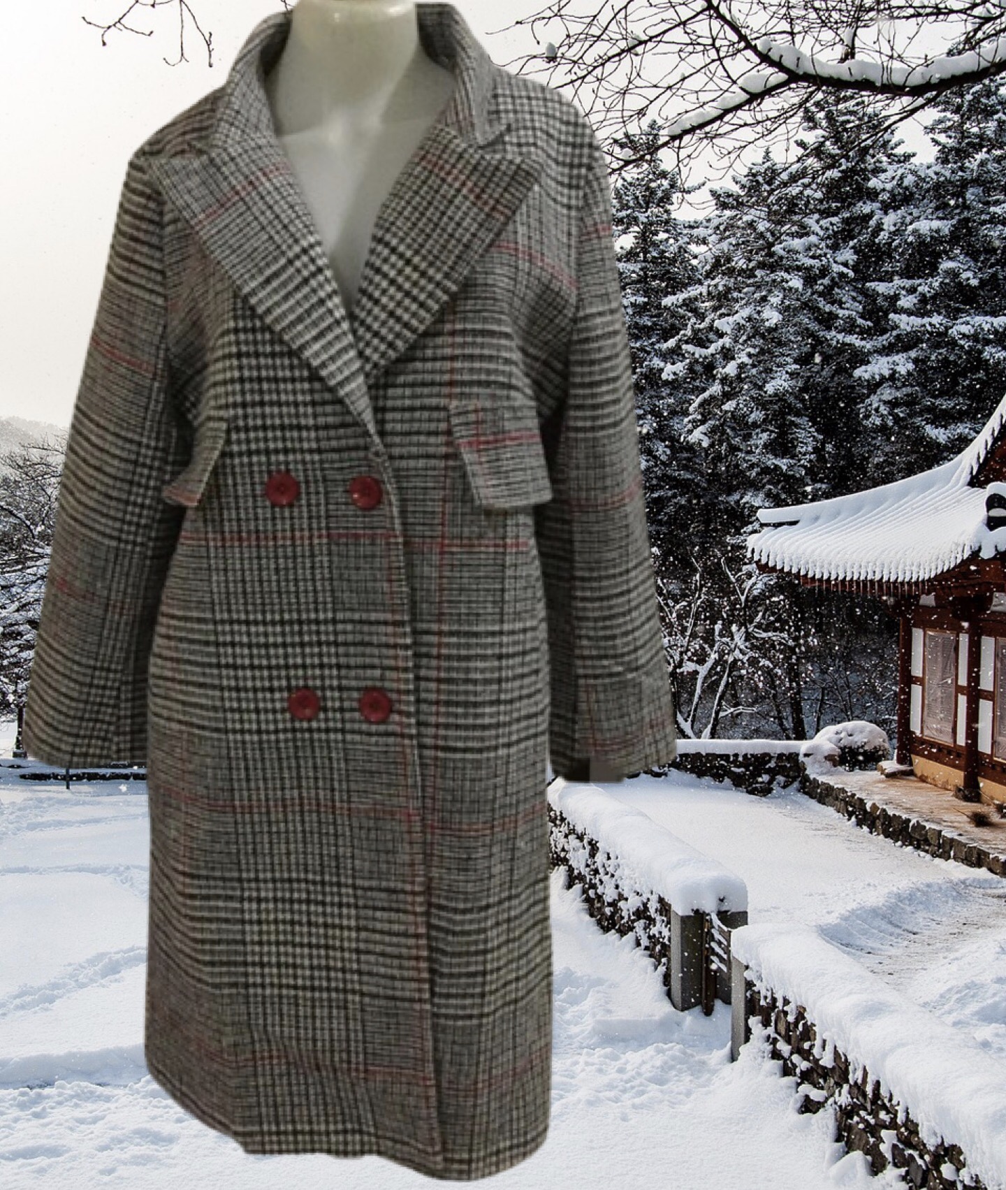 เสื้อโค้ทกันหนาวสไตล์สาวเกาหลี